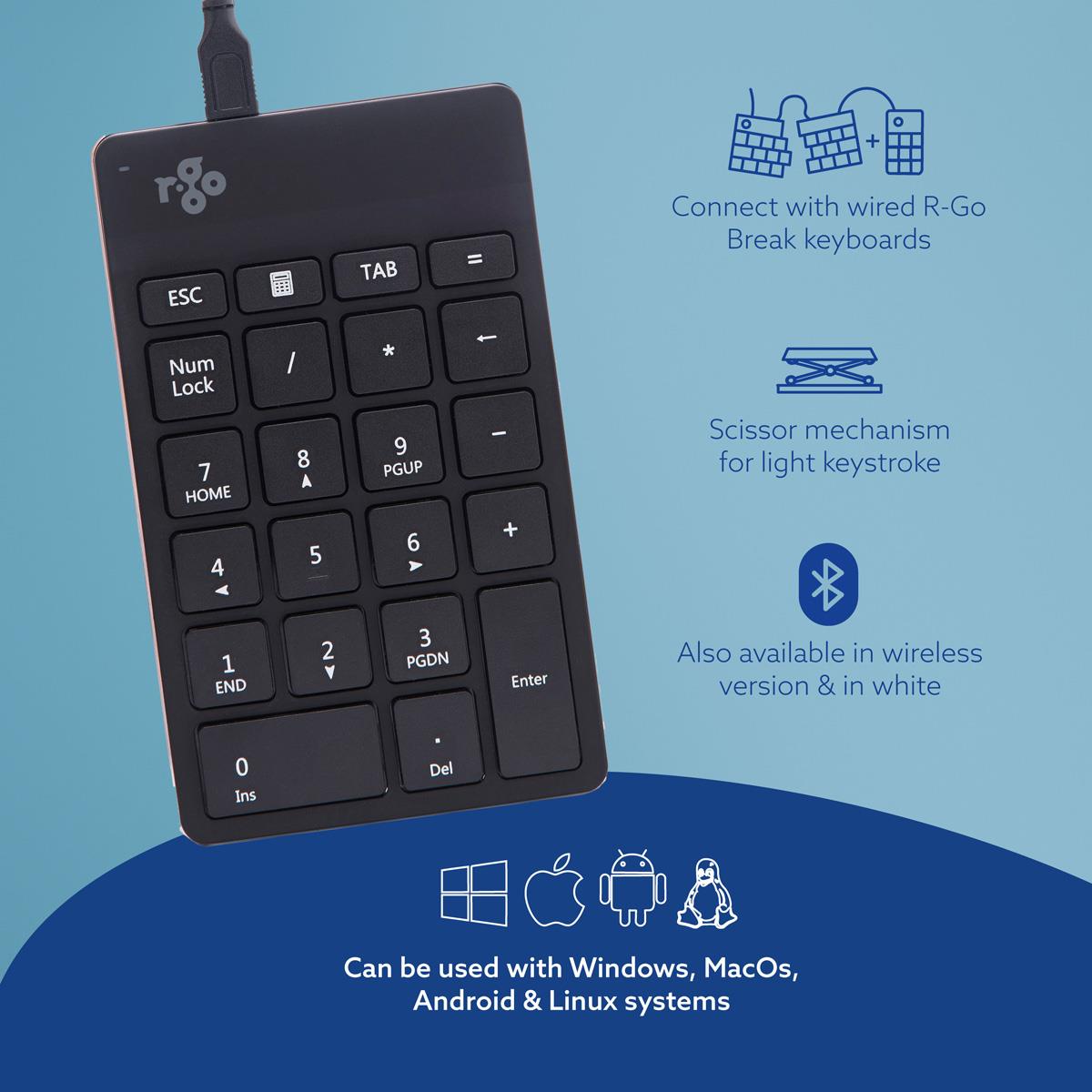 R-GO TOOLS Numpad Break - Wired - Black