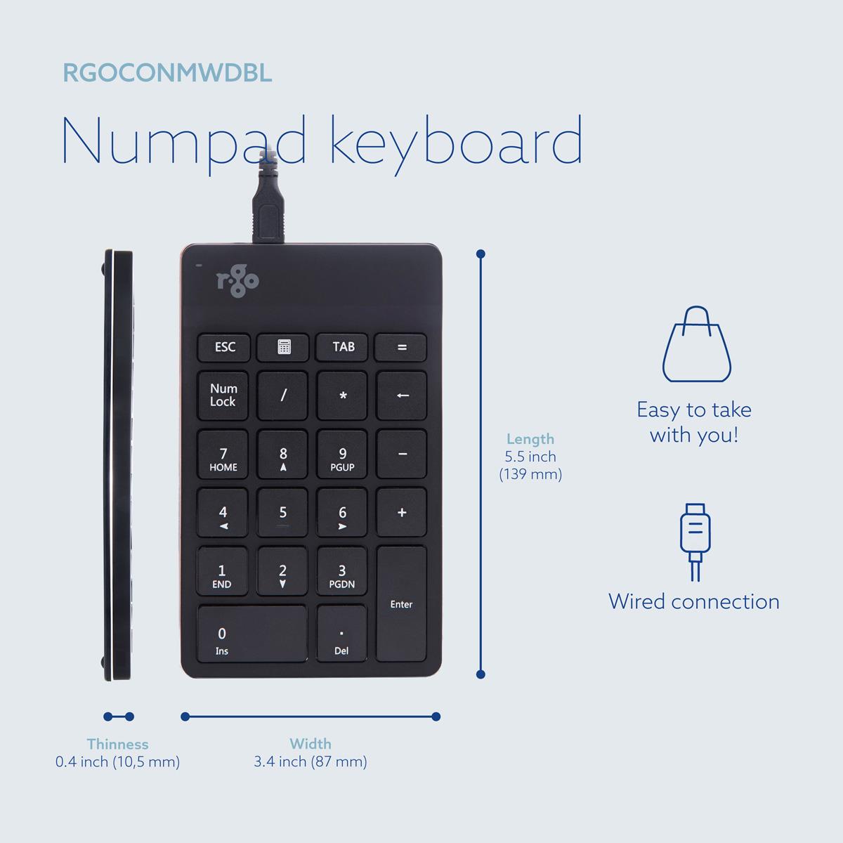 R-GO TOOLS Numpad Break - Wired - Black
