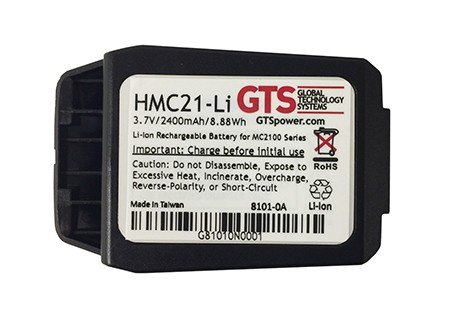 GLOBAL TECHNOLOGY SYSTEMS Mc2100 Rechargeable Battery 3.7v 2400 Mah Btry-mc21eab0e