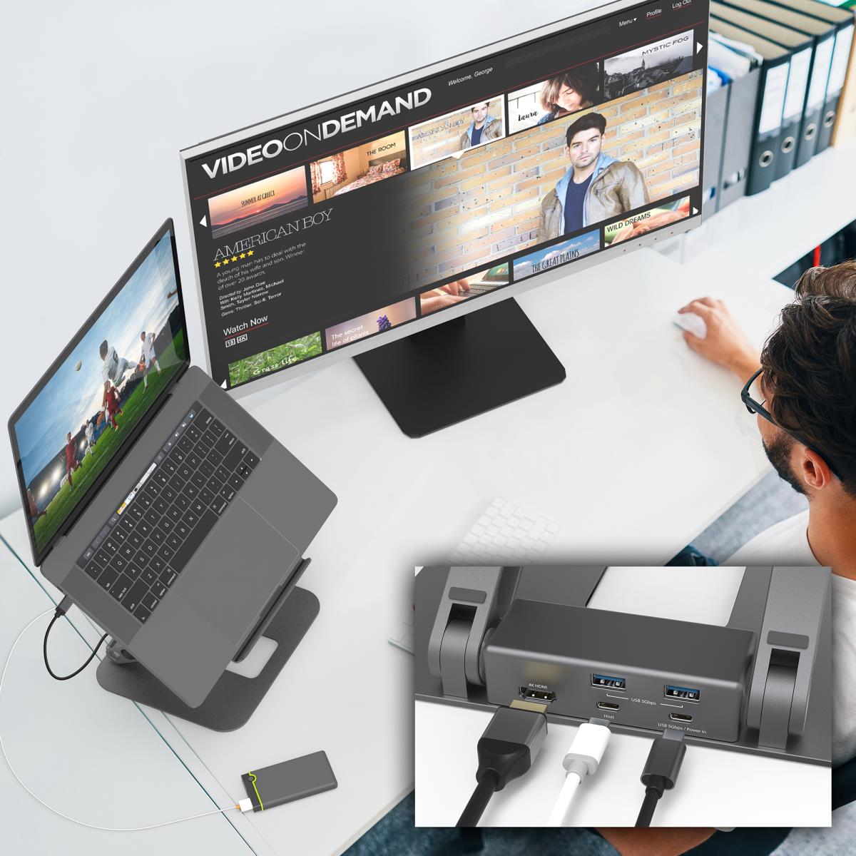 J5CREATE Multi-angle 4k Docking Stand