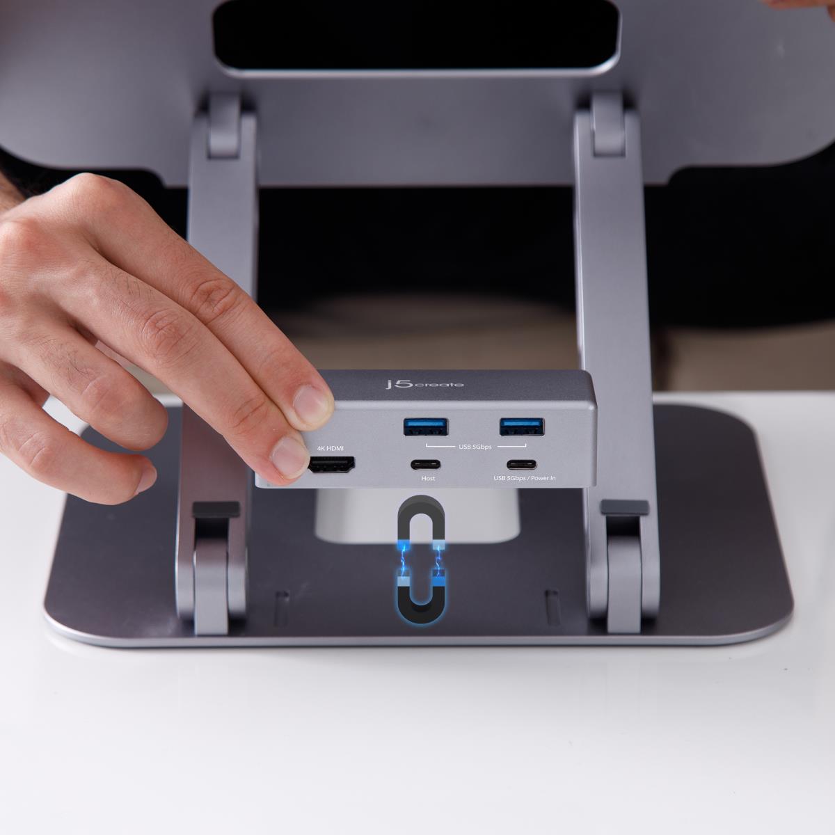 J5CREATE Multi-angle 4k Docking Stand