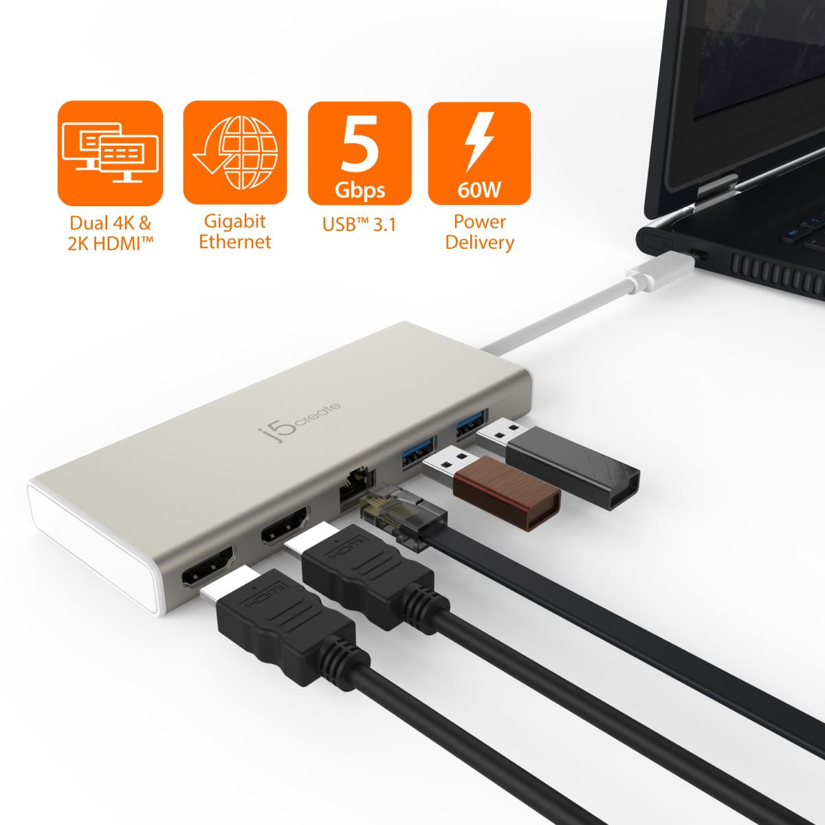 J5CREATE USB-c Dual Hdmi Multi Dock