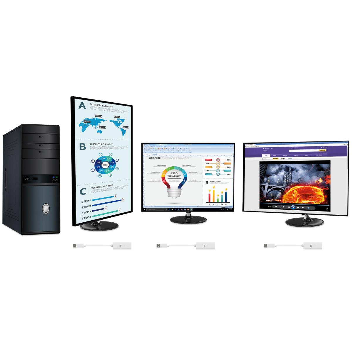 J5CREATE USB To Hdmi Multi-monitor Adapter