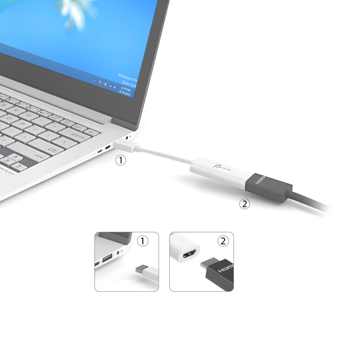J5CREATE USB To Hdmi Multi-monitor Adapter