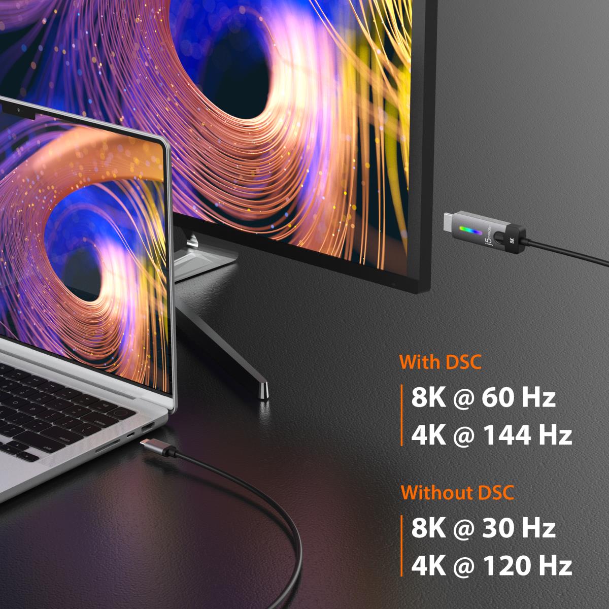 J5CREATE Converter Cable - USB-c To Hdmi 2.1 8k (60 Hz)