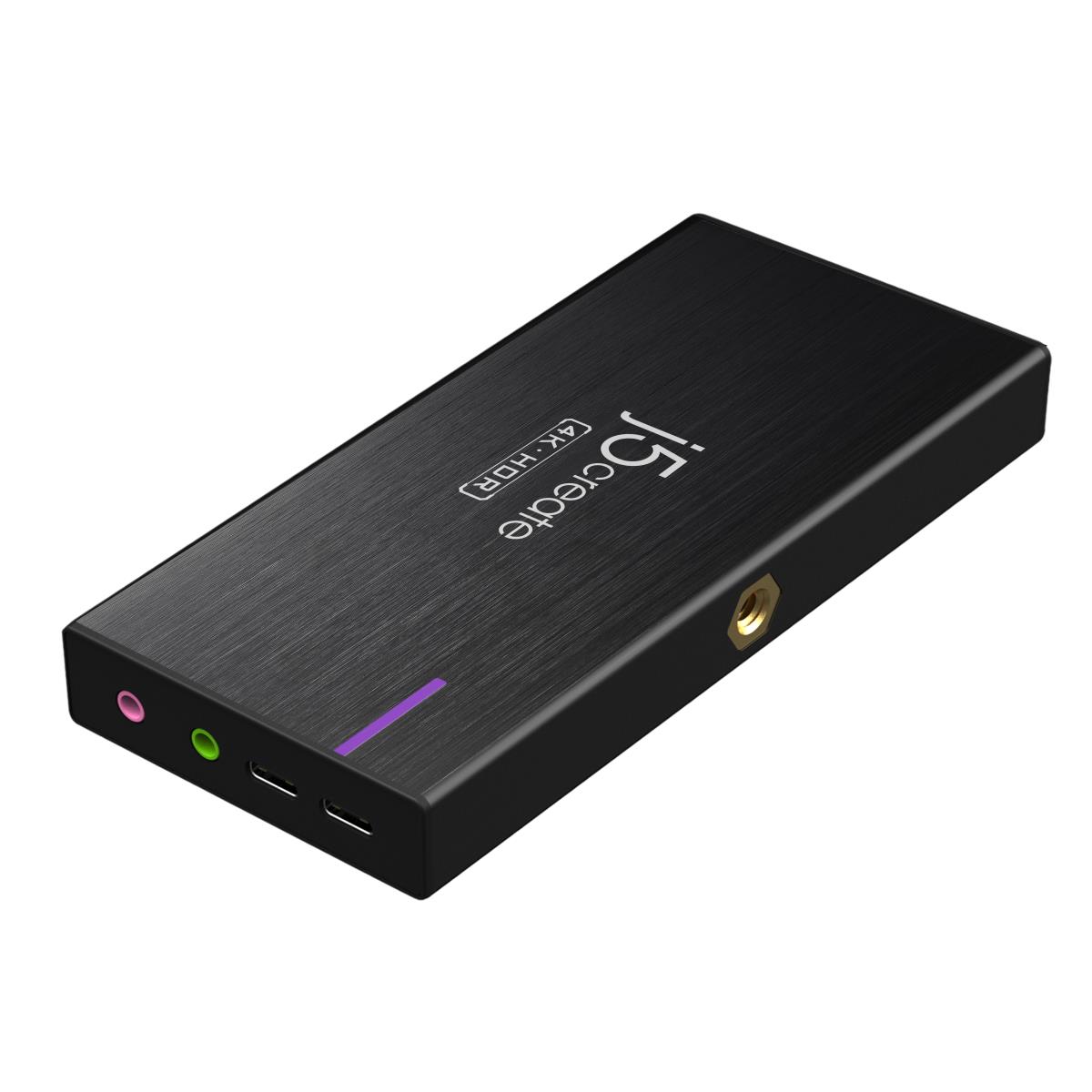 J5CREATE 4k Game Capture Station - 1x USB-c Female - 1x USB-c 1x Hdmi (in) 1x Hdmi (out) 2x 3.5 Mm (audio/ Mic In) - Black