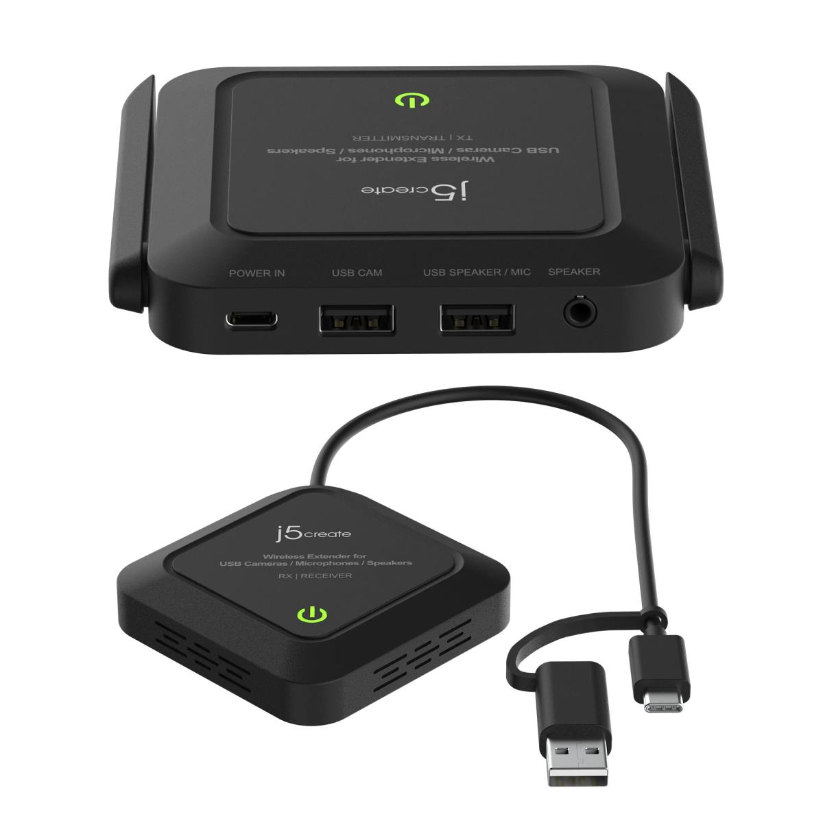 J5CREATE Wireless Extender For USB Cameras/ Microphones/ Speakers - Black