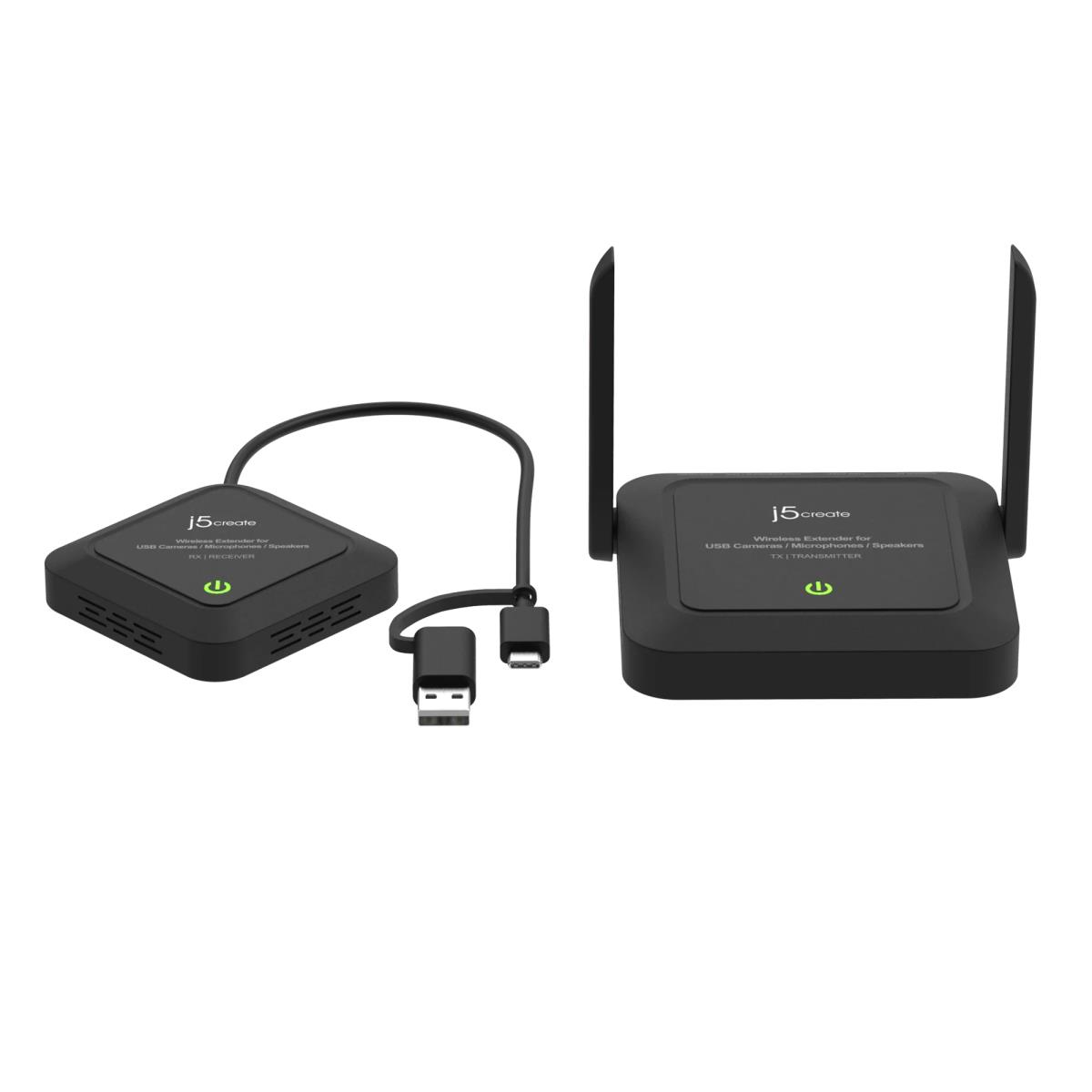J5CREATE Wireless Extender For USB Cameras/ Microphones/ Speakers - Black
