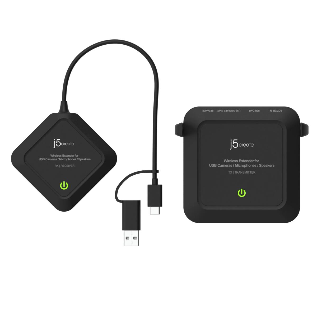 J5CREATE Wireless Extender For USB Cameras/ Microphones/ Speakers - Black