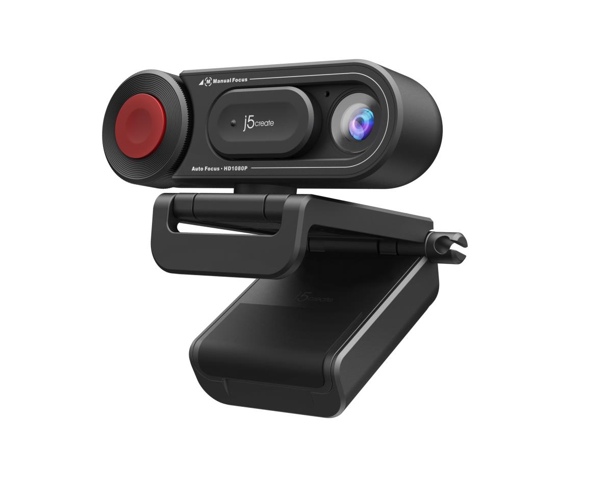 J5CREATE Hd Webcam - Auto & Manual Focus Switch - USB-c/ USB Type-a - Black