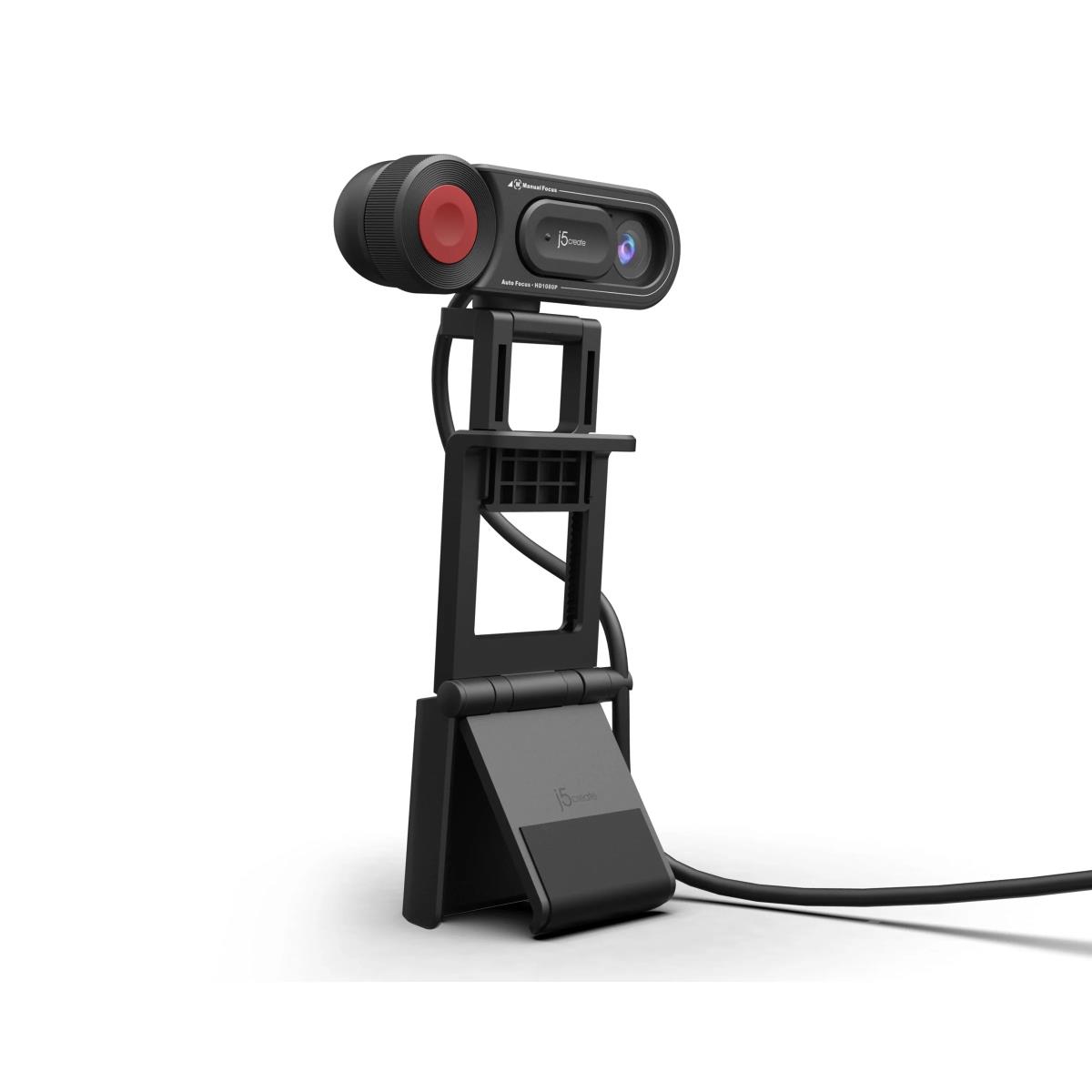 J5CREATE Hd Webcam - Auto & Manual Focus Switch - USB-c/ USB Type-a - Black