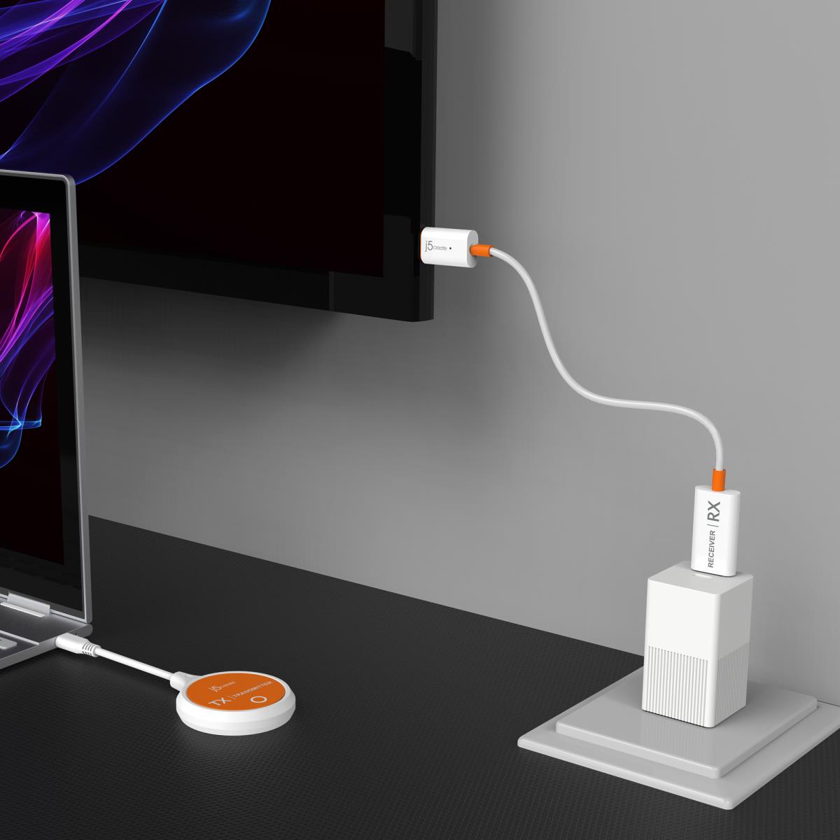J5CREATE Screencast USB-c Wireless Display Hdmi Extender (jvaw62-n) - White