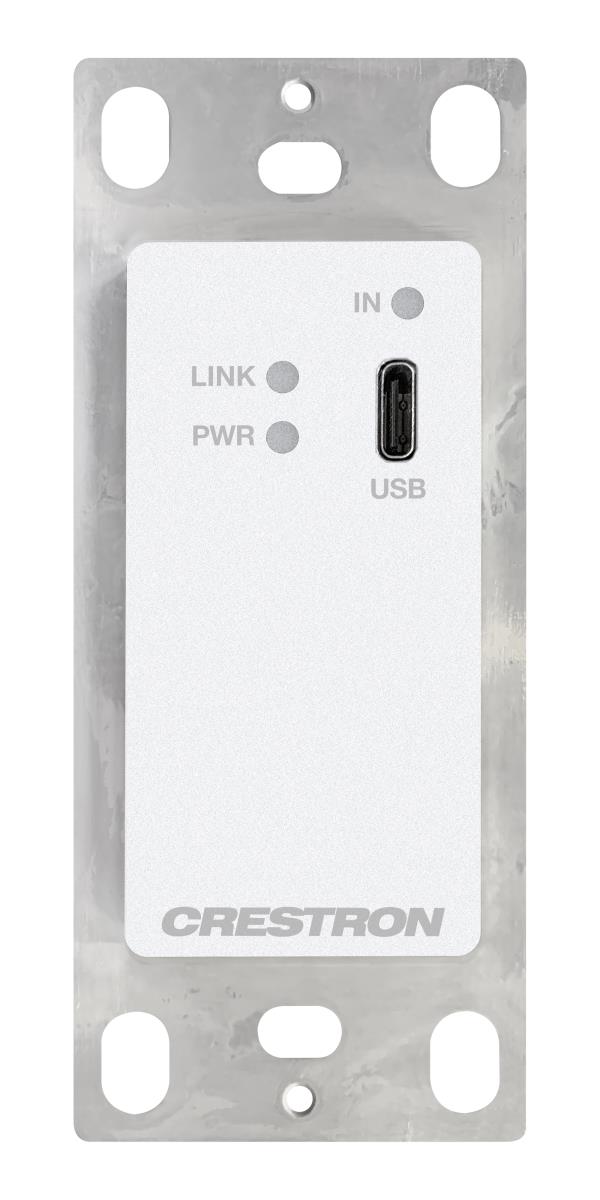 CRESTRON DM Lite 4K Transmitter - USB-C DisplayPort - Signal Extension over CATX Cable - Wall Plate - White