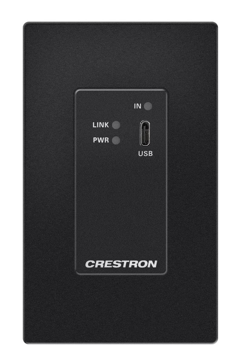 CRESTRON DM Lite 4K Transmitter - USB-C DisplayPort - Signal Extension over CATX Cable - Wall Plate - Black
