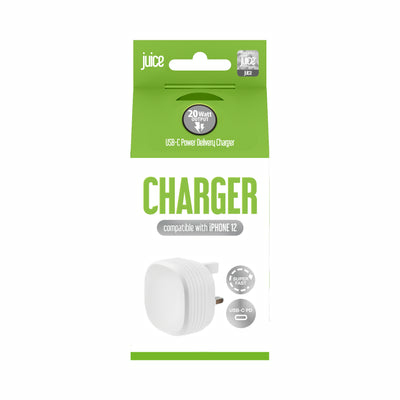 JUICE Mains Uk Plug 20w 1x USB-c Output Charger