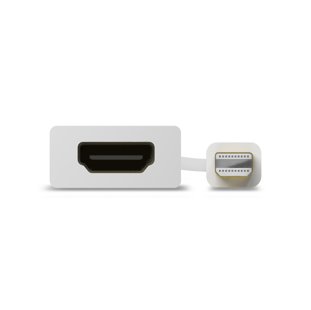 ALOGIC Premium Mini DisplayPort to HDMI Adapter - Male to Female - WHITE - 15cm