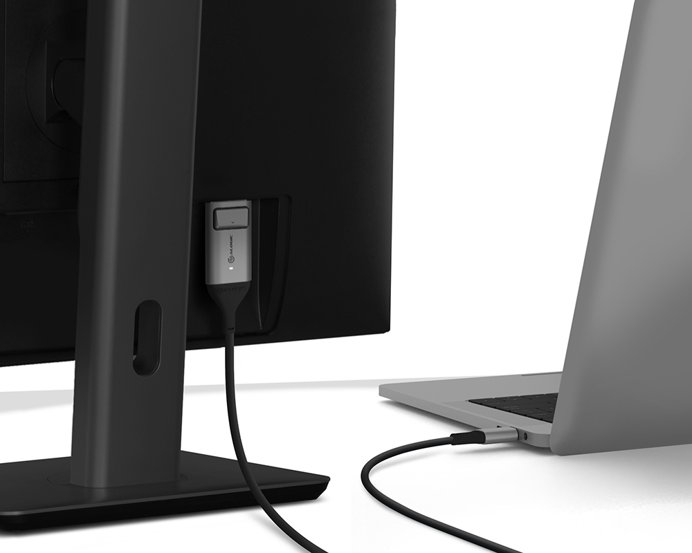 ALOGIC ULTRA USB-C (Male) to DP (Male) Cable - 4K @60Hz with LED (White) - Box Packaging - 2m