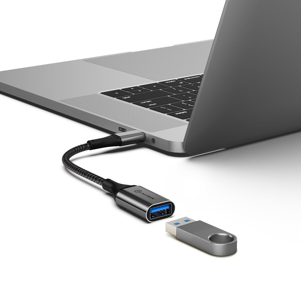 ALOGIC Super ULTRA USB-C To USB-A Adapter 15cm - Space Grey