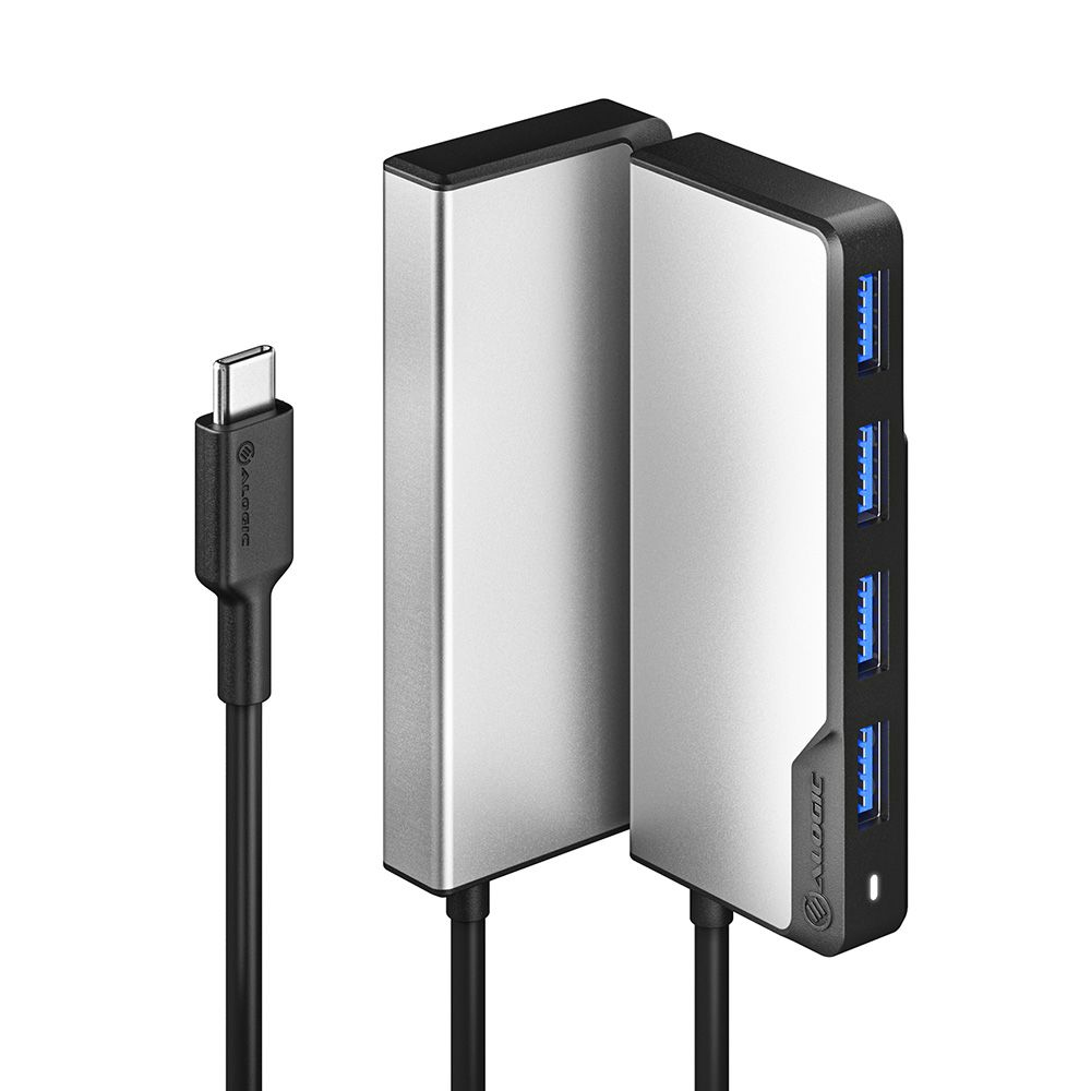 ALOGIC Interface Hub UCFUUA-SGR USB 3.2 Gen 1 (3.1 Gen 1) Type-C 5000 Mbit/s Black,Silver