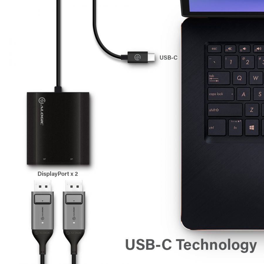 ALOGIC USB-C TO Dual DisplayPort 2.0 Adapter