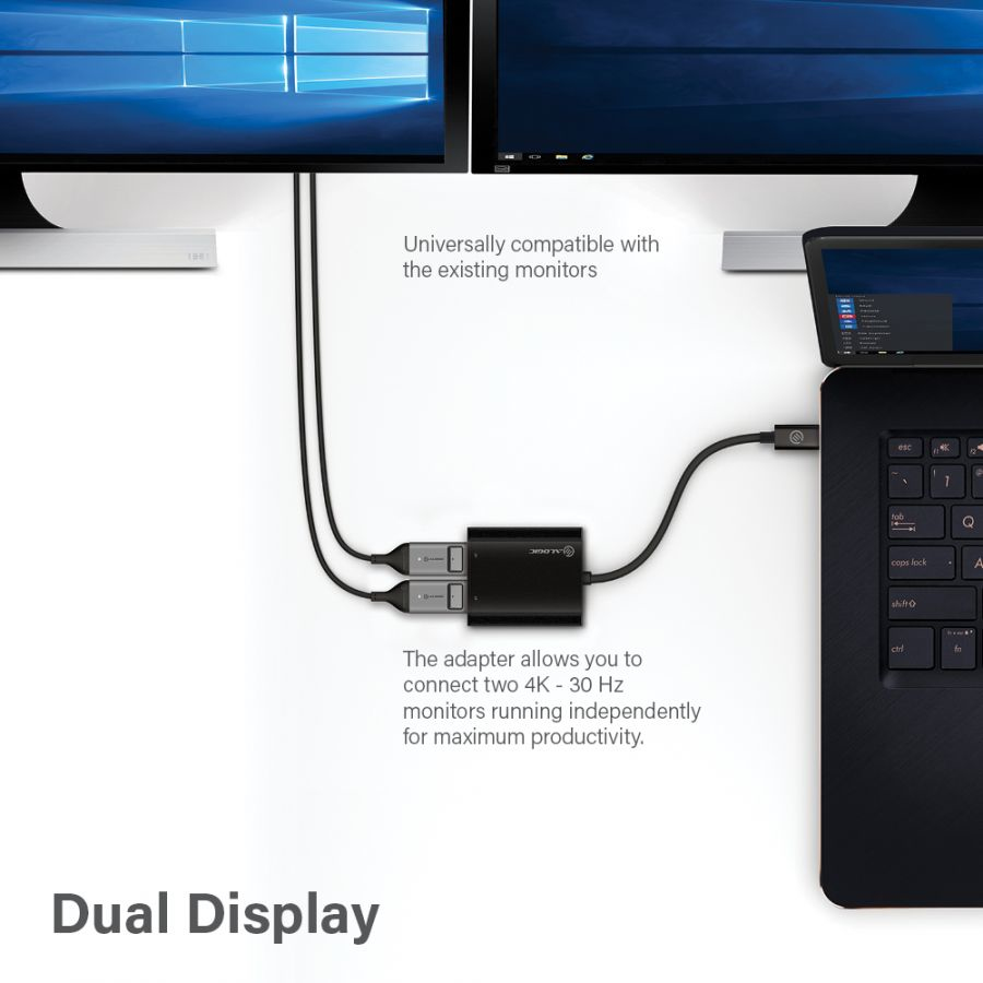 ALOGIC USB-C TO Dual DisplayPort 2.0 Adapter