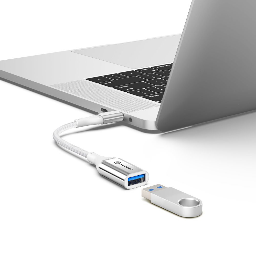 ALOGIC Super ULTRA USB 3.1 USB-C to USB-A Adapter - 15cm - Silver