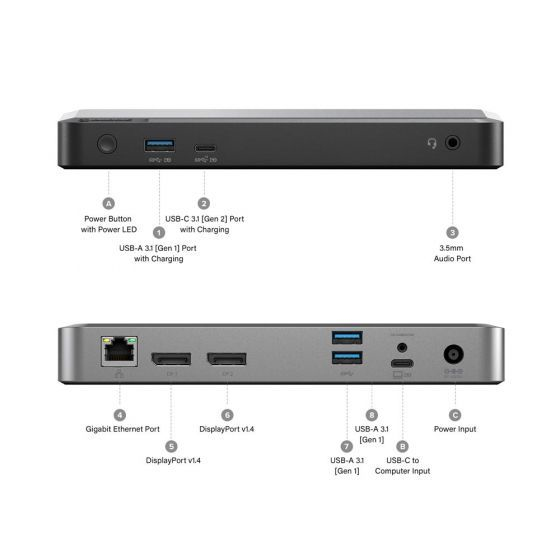 ALOGIC USB-C Dual 4k Docking Station With100w PD PRIME MX2