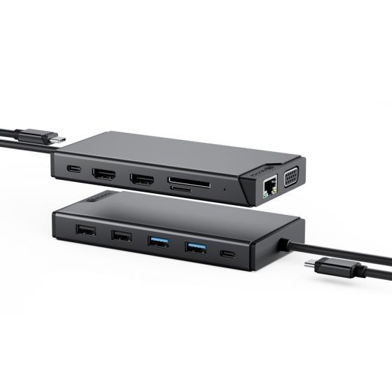 ALOGIC USB-C 12-in-1 Dual Display Mini Dock MV2