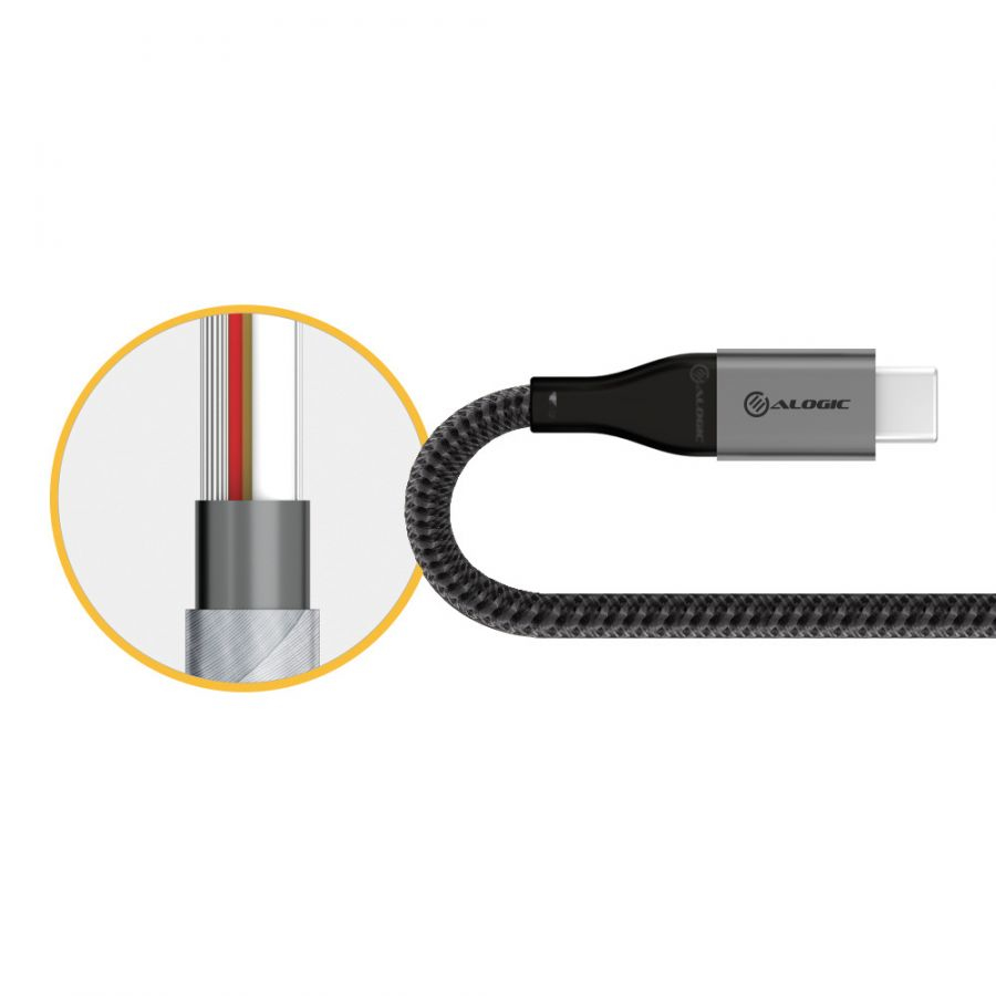 ALOGIC Super ULTRA USB 2.0 USB-C To USB-C Cable 3m - Space Grey