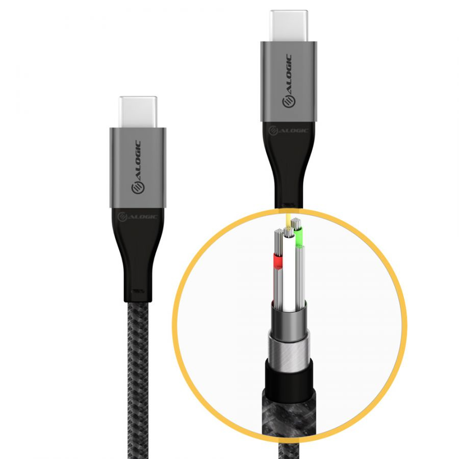 ALOGIC Super ULTRA USB 2.0 USB-C To USB-C Cable 3m - Space Grey