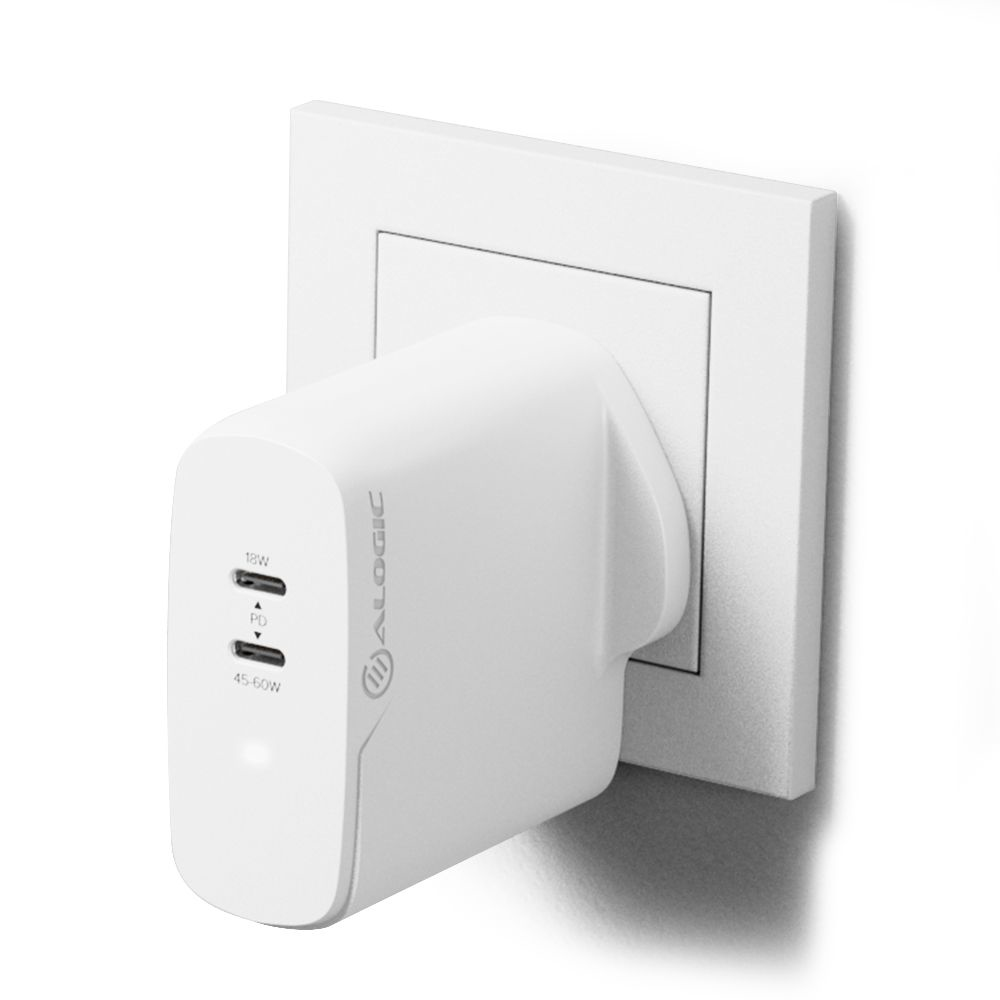ALOGIC Rapid Power 2 Port 63W GAN Charger USB-C (45W)