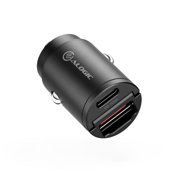 ALOGIC Rapid Power 30w Car Charger 1X USB-C Port 1X USB-A Port