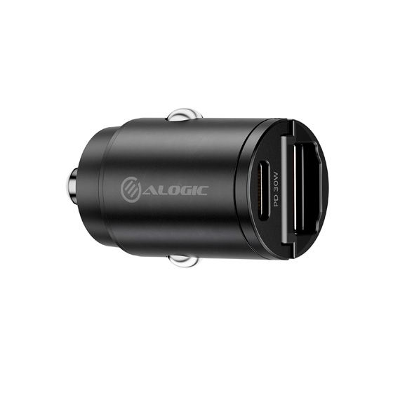 ALOGIC Rapid Power 30w Car Charger 1X USB-C Port 1X USB-A Port