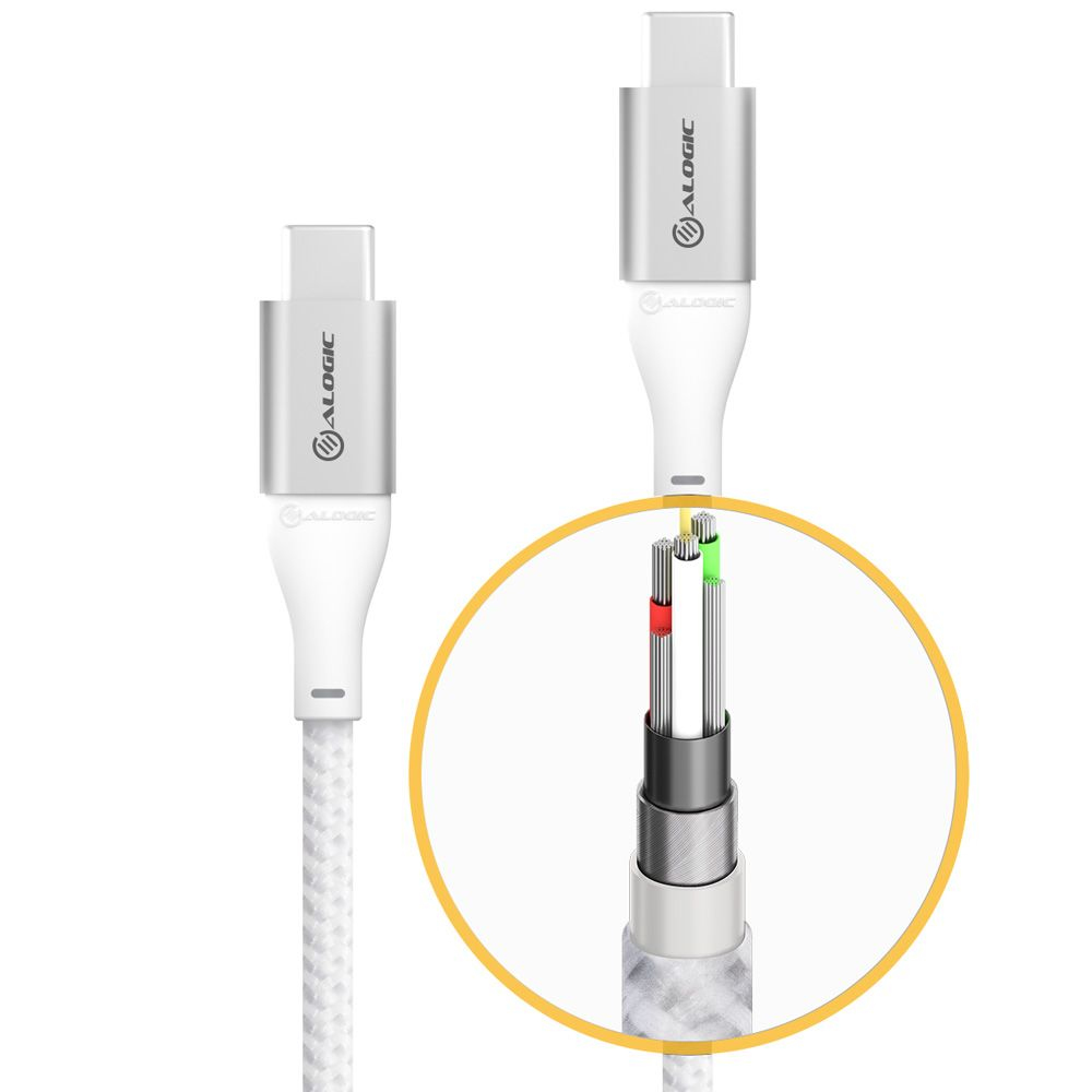 ALOGIC Super Ultra USB 2.0 USB-C To USB-C Cable 1.5m Silver