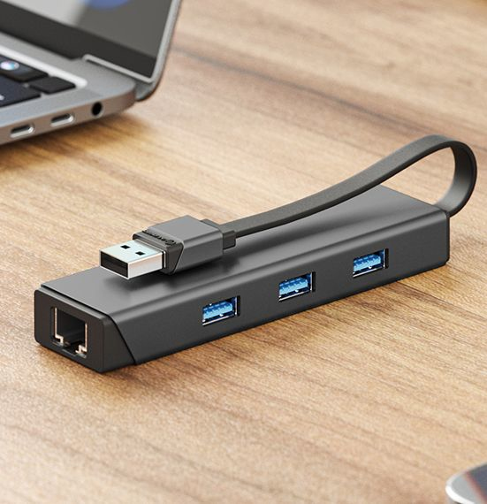 ALOGIC USB-A TO 3X USB-A + RJ45 Adapter