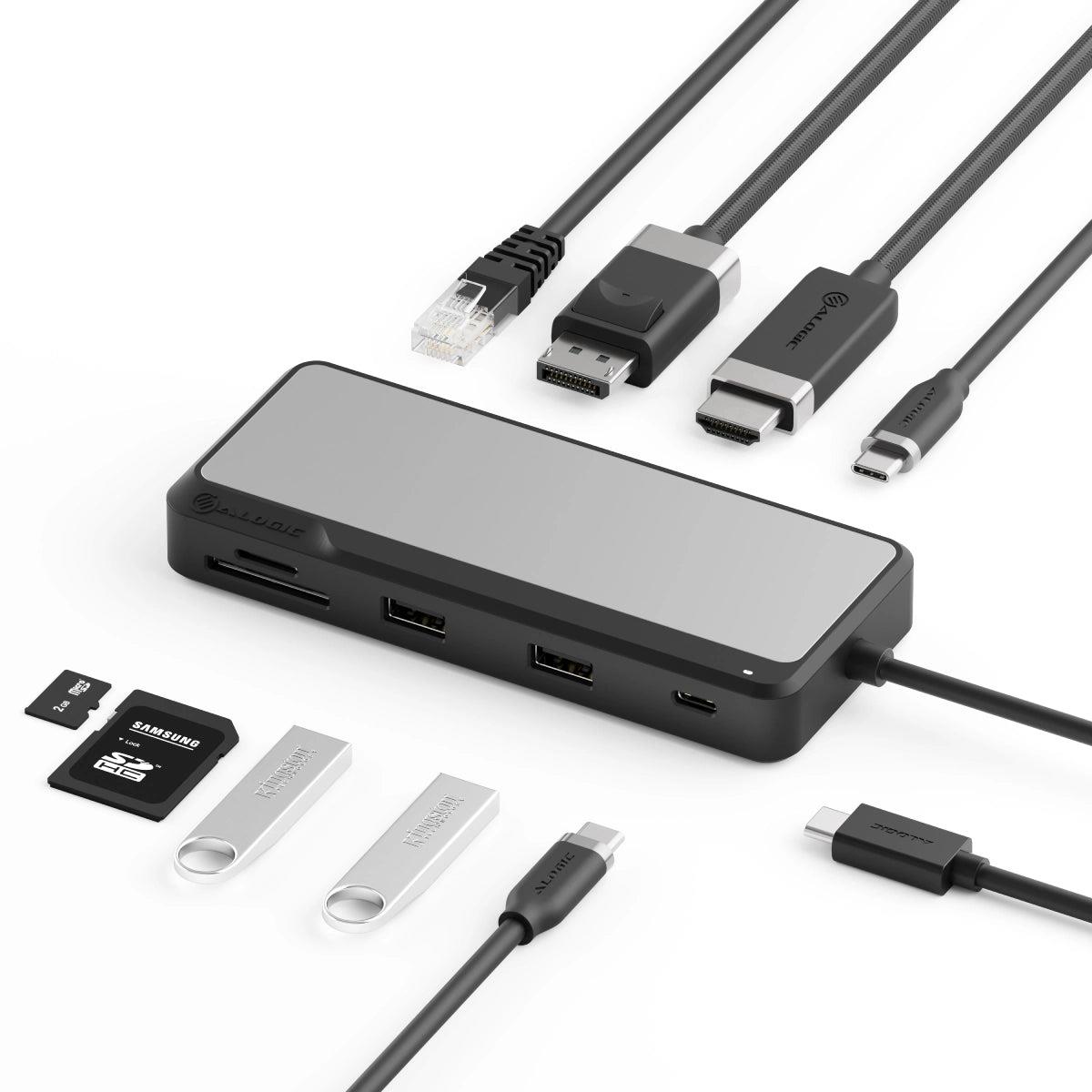 ALOGIC Fusion Pro Axis USB-c 8-in-1 Dual Display Dock