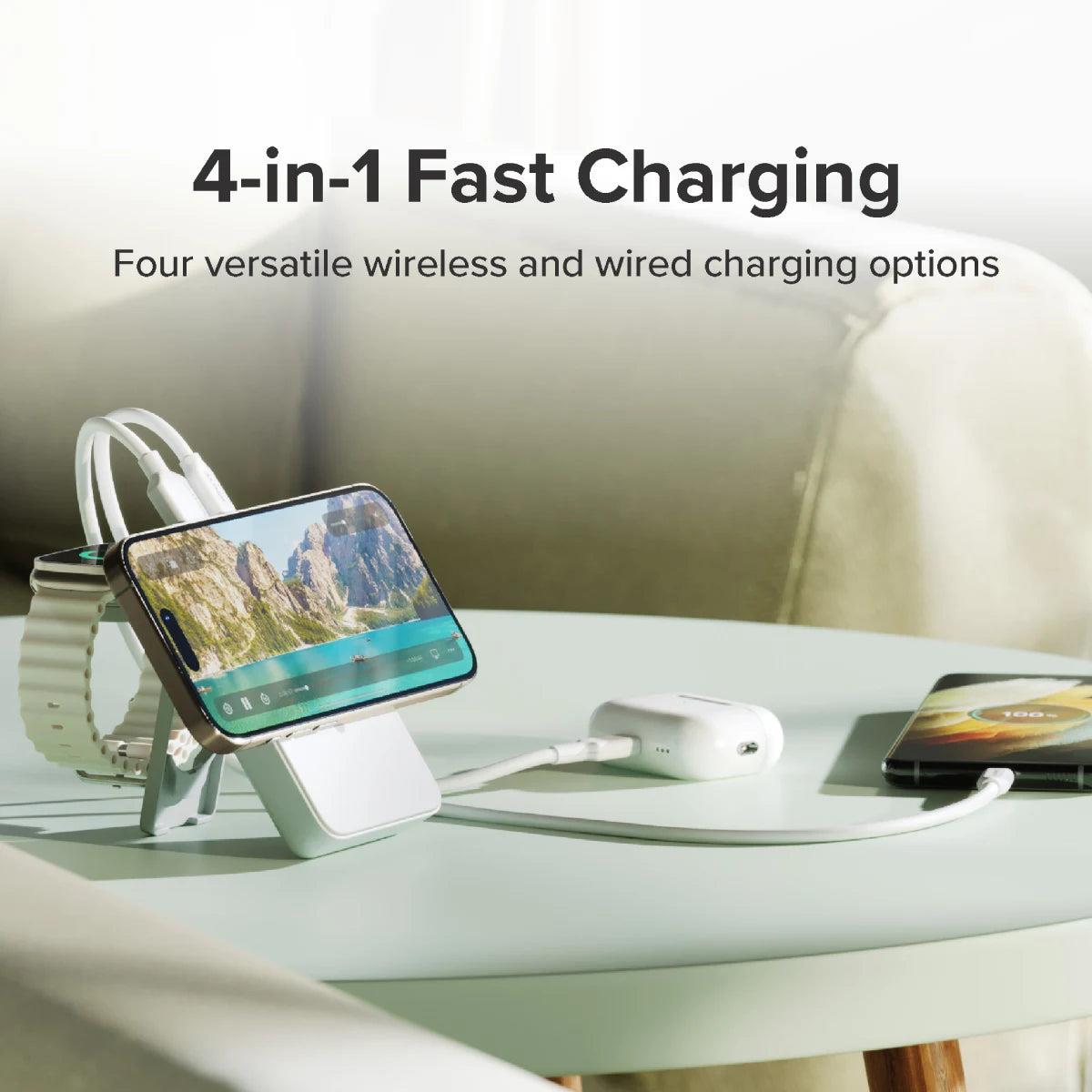 ALOGIC Power Bank Lift 4 In 1 Wireless Charging 10000mah - White