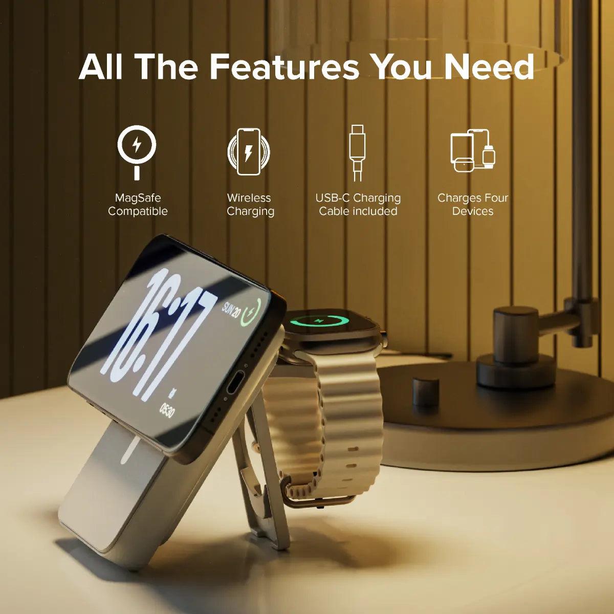 ALOGIC Power Bank Lift 4 In 1 Wireless Charging 10000mah - White