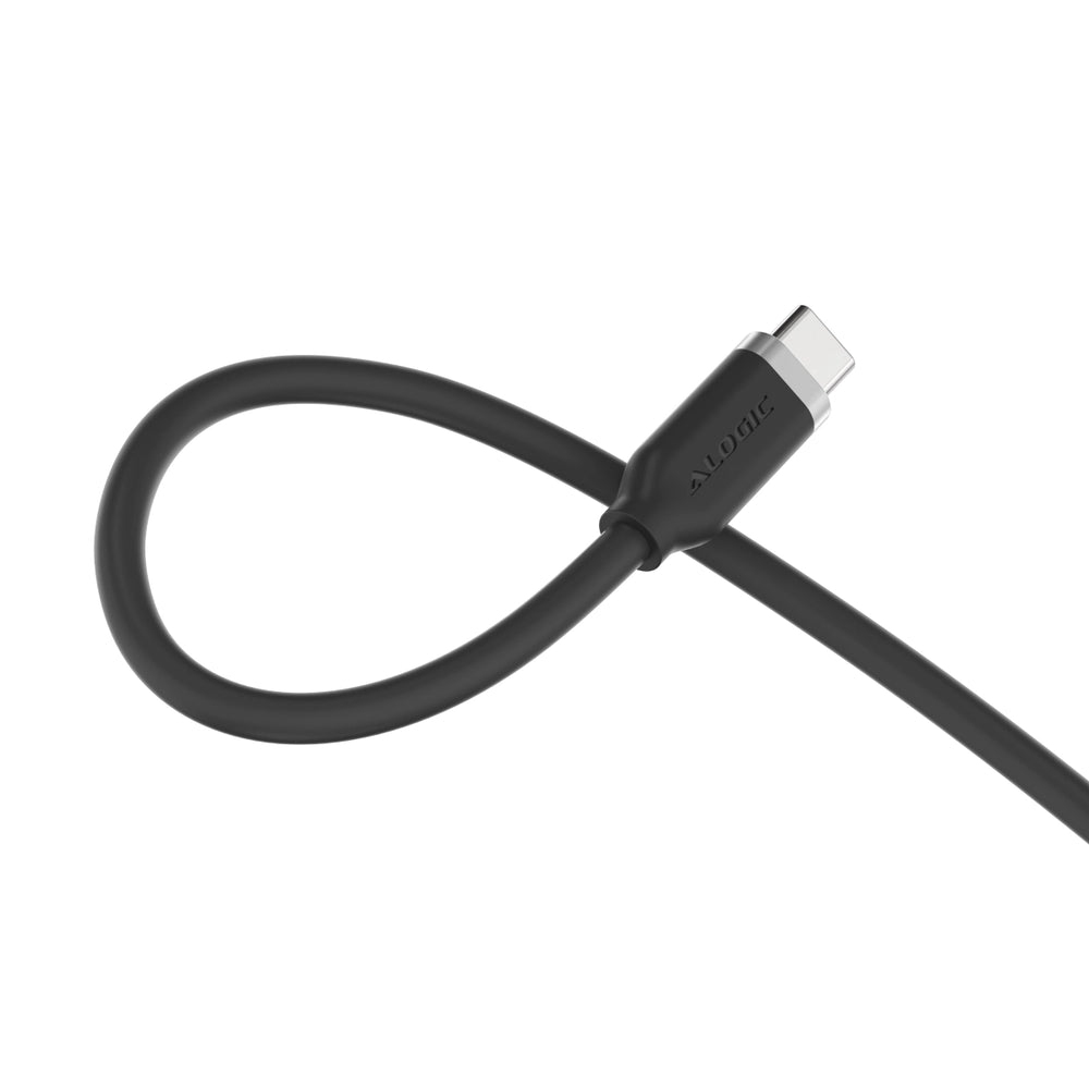 ALOGIC Elements Silicone 5A/240W USB2 USB-C TO C Male Cable Black -1m