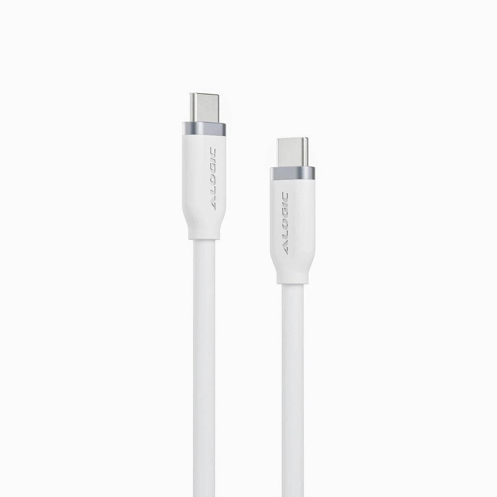 ALOGIC Elements Silicone 5A/240W USB2 USB-C To C Male Cable White - 1m