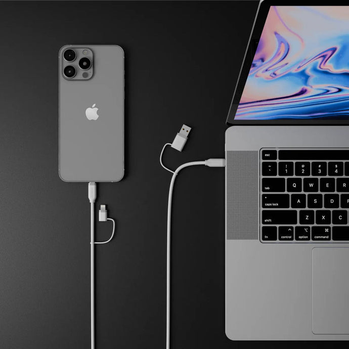 ALOGIC Elements Silicone 4IN1 USB 2.0 Cable 100W White - 1.5m