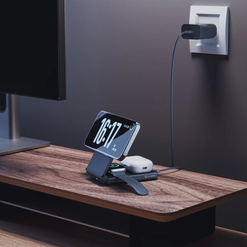 ALOGIC YOGA 3-in-1 Wireless Charging Stand - Black