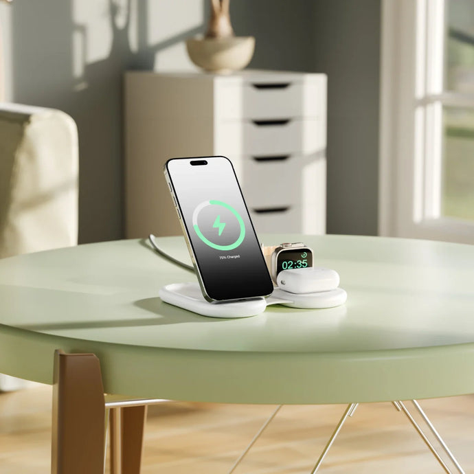 ALOGIC PackAway 3-in-1 Qi2 Fast Wireless Charger - White
