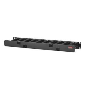 APC Horizontal Cable Manager, 1U x 4in Deep, Single-Sided with Cover
