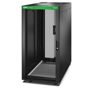APC Easy Rack 600mm/24U/1000mm with Roof Side Panel Castors Feet 4 Brackets No Bottom Black