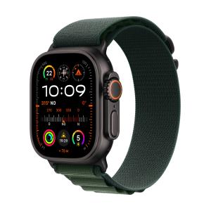 APPLE Watch Ultra 2 Gps + Cellular 49mm Black Titanium Case With Dark Green Alpine Loop - Small (MX4Q3QA/A)