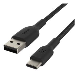 BELKIN USB-a To USB-c Cable Braided 0.15m Black