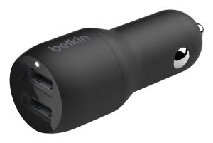 BELKIN Dual USB-a Car Charger 12w X2 Black