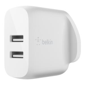 BELKIN Dual USB-a Wall Charger/ 12w X2 White