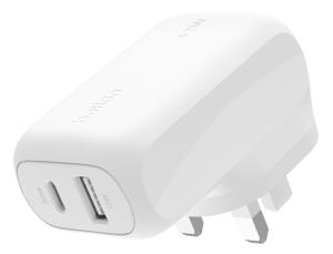 BELKIN 42w USB-c +12w USB-a Dualcharger White